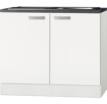 Meuble bas d''évier avec deux portes et plan de travail