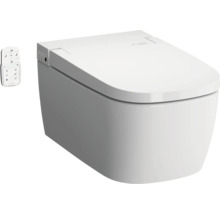 VitrA Dusch-WC Set V-Care Comfort Tiefspüler spülrandlos weiss glänzend mit VitrA Hygiene und VitrA Clean Beschichtung mit WC-Sitz 5674B403-6196