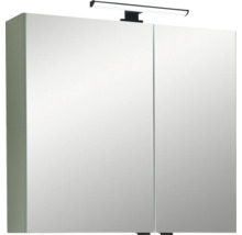 Armoire de toilette à miroir Pelipal LED Quickset 500 lxhxp 67,2 cm x 64 cm x 20 cm couleur sauge IP 44