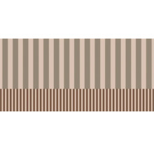 Bordure de papier peint avec un motif à rayures verticales en deux largeurs différentes.
