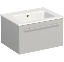 Lavabo Jungborn avec meuble bas QUARANTA L x H x P 60,5 cm x 37,5 cm x 46 cm, couleur de la façade: gris clair mat QU 60 1Z A5866