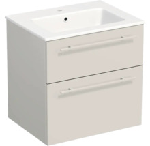 Lavabo Jungborn avec meuble bas QUARANTA L x H x P 60,5 cm x 60,5 cm x 46 cm, couleur de la façade: cachemire mat QU 60 2Z A3746