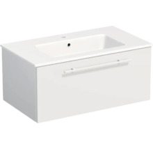 Lavabo Jungborn avec meuble bas QUARANTA L x H x P 80,5 cm x 37,5 cm x 46 cm, façade blanche mate QU 80 1Z A3416