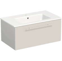 Lavabo Jungborn avec meuble bas QUARANTA l x h x p 80,5 cm x 37,5 cm x 46 cm, couleur de la façade: cachemire mat QU 80 1Z A3746