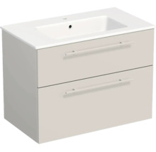 Lavabo Jungborn avec meuble bas QUARANTA L x H x P 80,5 cm x 60,5 cm x 46 cm, couleur de la façade: cachemire mat QU 80 2Z A3746