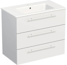 Lavabo Jungborn avec meuble bas QUARANTA L x H x P 80,5 cm x 71,5 cm x 46 cm, façade blanche mate QU 80 3Z A3416