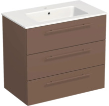 Lavabo Jungborn avec meuble bas QUARANTA L x H x P 80,5 cm x 71,5 cm x 46 cm, couleur de la façade: cotto mat QU 80 3Z A9556