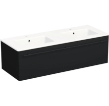 Lavabo Jungborn avec meuble bas QUARANTA L x H x P 120,5 cm x 37,5 cm x 46 cm, façade noire mate QU 120D 1Z A3686
