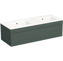 Lavabo Jungborn avec meuble bas QUARANTA L x H x P 120,5 cm x 37,5 cm x 46 cm, couleur de la façade: vert sauge mat, QU 120D 1Z A9146