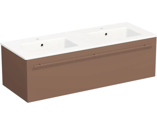 Lavabo Jungborn avec meuble bas QUARANTA l x h x p 120,5 cm x 37,5 cm x 46 cm Couleur de la façade: cotto mat QU 120D 1Z A9556