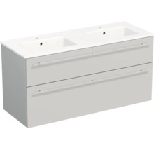 Lavabo Jungborn avec meuble bas QUARANTA L x H x P 120,5 cm x 60,5 cm x 46 cm, couleur de la façade: gris clair mat, QU 120D 2Z A5866