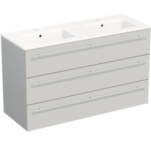 Lavabo Jungborn avec meuble bas QUARANTA L x H x P 120,5 cm x 71,5 cm x 46 cm, couleur de la façade: gris clair mat, QU 120D 3Z A5866