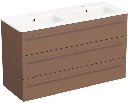 Lavabo Jungborn avec meuble bas QUARANTA L x H x P 120,5 cm x 71,5 cm x 46 cm, couleur de la façade: cotto mat QU 120D 3Z A9556