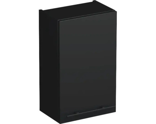 Jungborn Hängeschrank QUARANTA links BxHxT 35 x 58 x 23 cm Frontfarbe schwarz matt