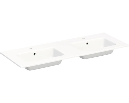 Jungborn Mineralguss Doppelwaschtisch QUARANTA 120,5 x 46 cm weiss