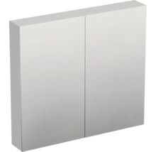 Spiegelschrank für das Badezimmer mit zwei Türen, rechteckig, minimalistisches Design.