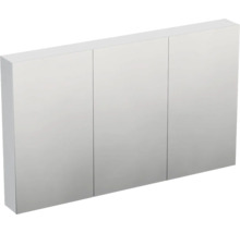 Dreitüriger Badezimmer-Spiegelschrank mit durchgehender Spiegelfront.