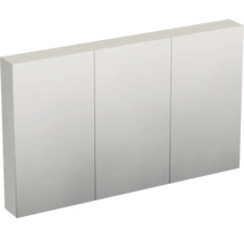 Dreitüriger Spiegelschrank für das Badezimmer mit vollflächig verspiegelter Front.