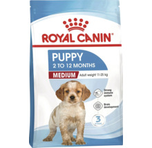 Royal Canin Puppy Medium nourriture pour chiots de 2 à 12 mois, pour un poids adulte de 11 à 25 kilogrammes.