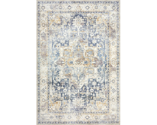 Teppich Flachgewebe Larisa waschbar blau 200x300 cm