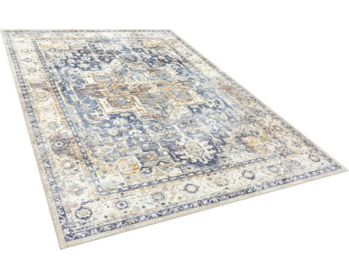 Teppich Flachgewebe Larisa waschbar blau 160x230 cm