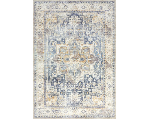 Teppich Flachgewebe Larisa waschbar blau 160x230 cm