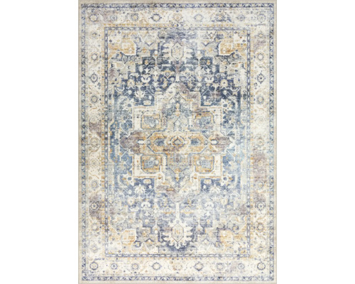 Teppich Flachgewebe Larisa waschbar blau 140x200 cm