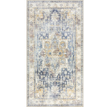 Teppich Flachgewebe Larisa waschbar blau 80x150 cm