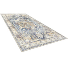 Teppich Flachgewebe Larisa waschbar blau 80x150 cm