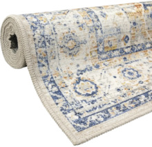 Teppich Flachgewebe Larisa waschbar blau 80x150 cm