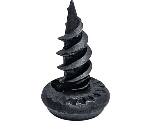 Gipskartondübel aus Metall mit grobem Schneidgewinde und Zentrierspitze.