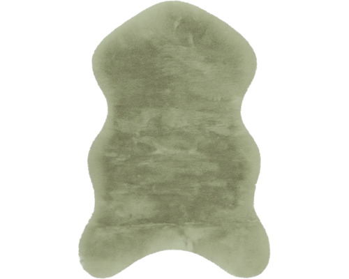 Fourrure synthétique Romance Shape sauge lavable 55x80 cm