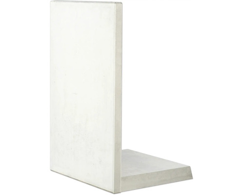 Winkelstein Sichtbeton bewehrt grau 180 x 100 x 8 cm