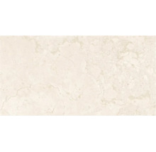 Feinsteinzeugfliese mit Natursteinoptik in Beige, Marmorstruktur, matte Oberfläche.