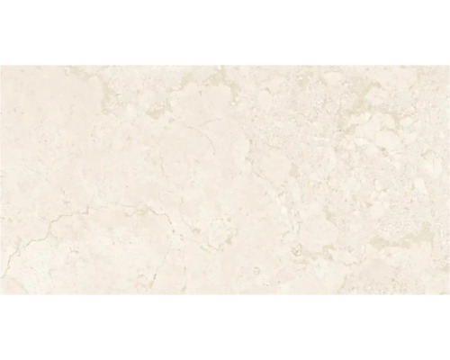 Feinsteinzeugfliese mit Natursteinoptik in Beige, Marmorstruktur, matte Oberfläche.