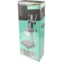 Support de perçage PRO Wolfcraft pour perceuses avec plateau en fonte, collier de 43 millimètres et 10 ans de garantie.