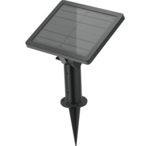 Solarpanel mit Erdspieß und verstellbarem Gelenk für den Außenbereich.