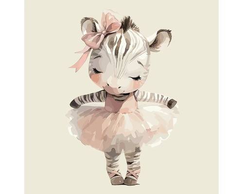 Leinwandbild cute zebra 30x30 cm