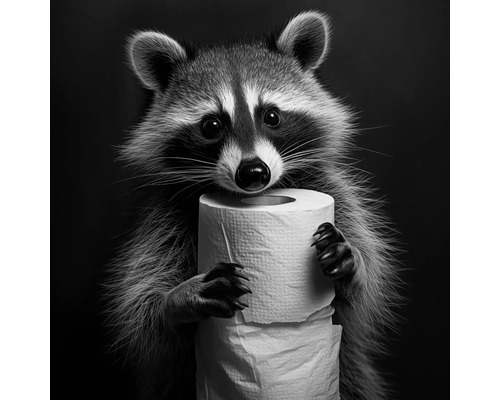 Leinwandbild racoon 30x30 cm