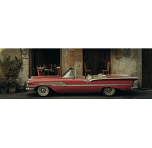 Leinwandbild oldtimer red 150x50 cm