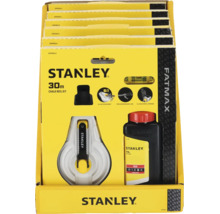 Kit cordeau traceur Stanley Fatmax 30 mètres avec cordeau traceur, flacon de 113 grammes de poudre à tracer rouge et niveau à bulle pour corde.