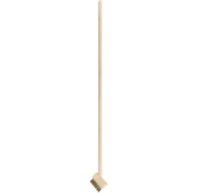 Brosse métallique avec long manche en bois pour nettoyer les surfaces