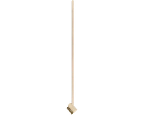Brosse métallique avec long manche en bois pour nettoyer les surfaces