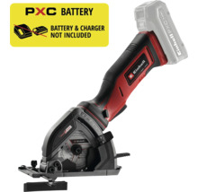 Mini-scie circulaire sans fil Einhell Power X-Change, outil compact avec poignée ergonomique, livrée sans batterie ni chargeur.