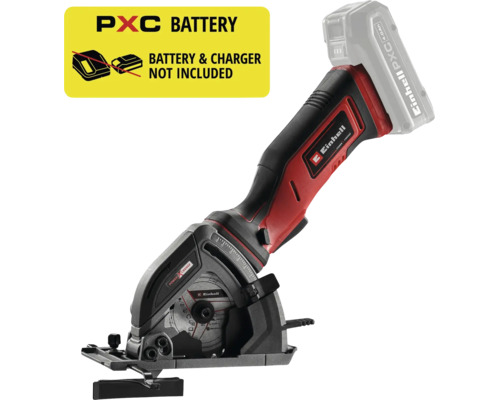 Einhell Akku-Mini-Handkreissäge Power X-Change, kompaktes Gerät mit ergonomischem Griff, Lieferung ohne Akku und Ladegerät.