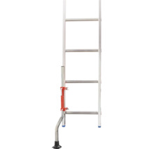 Échelle en aluminium avec compensateur de niveau pour escaliers et sols irréguliers.