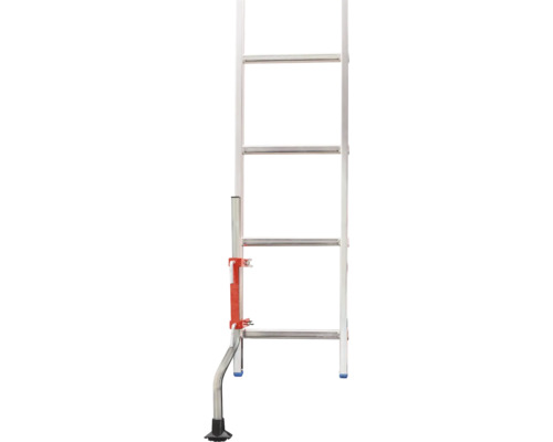 Échelle en aluminium avec compensateur de niveau pour escaliers et sols irréguliers.