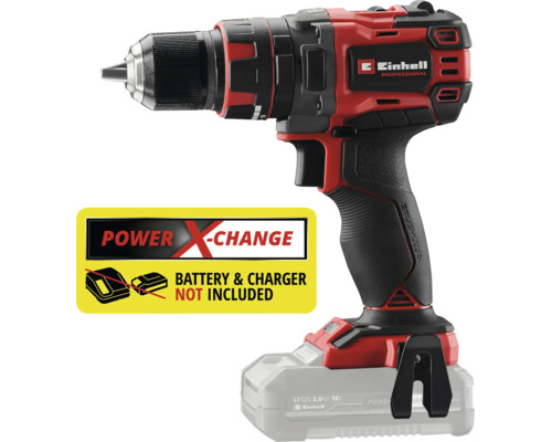 Perceuse-visseuse à batterie Einhell Professional de la série Power X-Change avec moteur sans balais. Logo Einhell. Sans batterie ni chargeur.