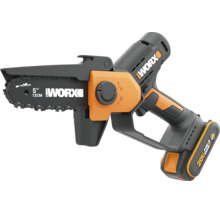 Mini tronçonneuse sans fil Worx avec batterie 20 Volt et longueur de guide de 12 centimètres