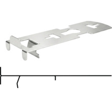 Support de montage métallique pour revêtements muraux ou systèmes de façade avec découpes.